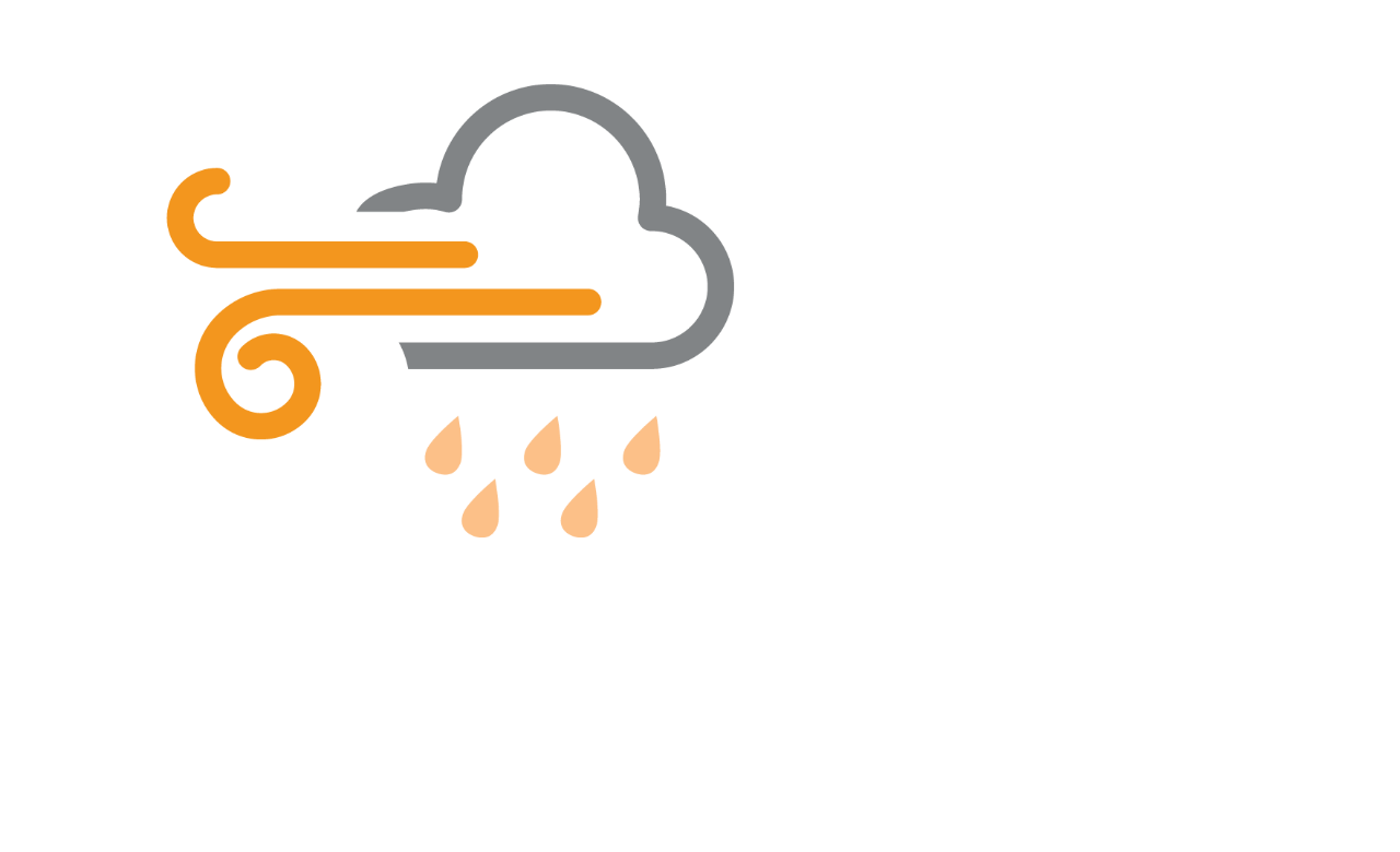 Illustration of a breezy windy weather condition